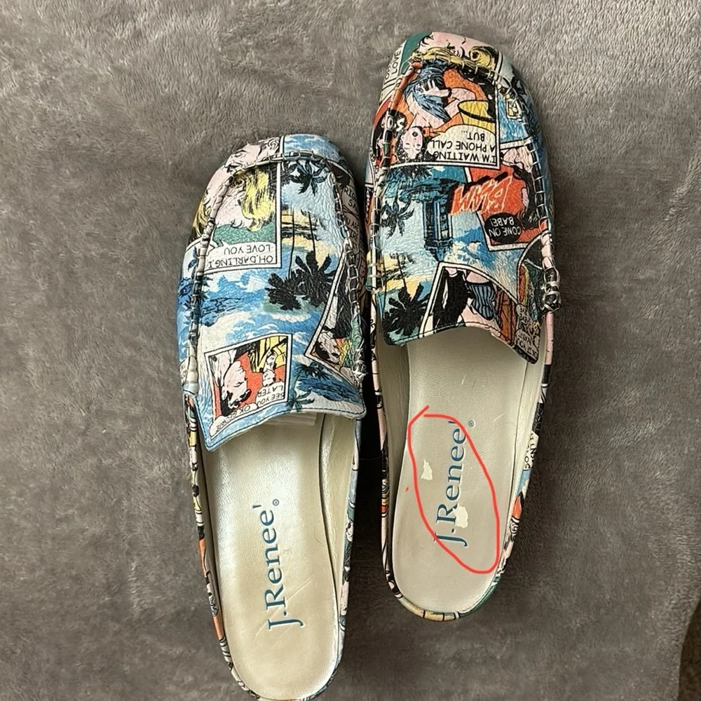 💙J.RENEE’ Joker Slide Leather Loafers - Picture 3 of 5